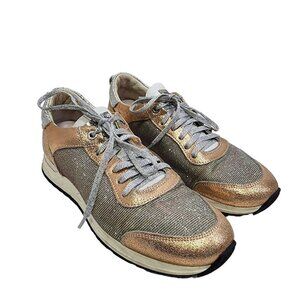 Noclaim Sneaker Women's Sparkle & Leather Shoes Size 38 US 7.5/8